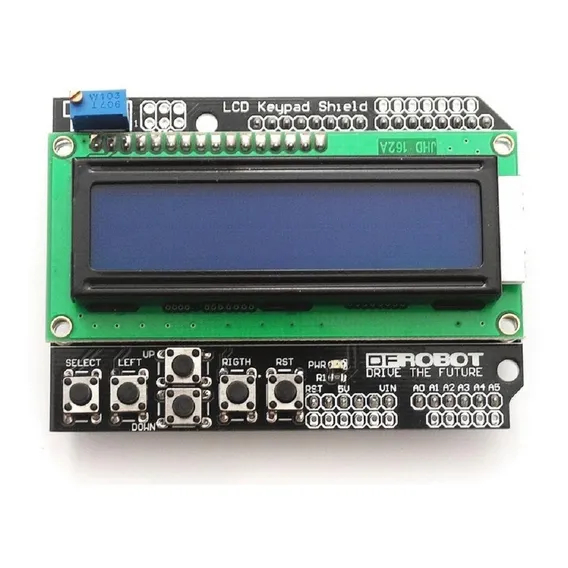 Display Lcd Keypad Shield 16x02 Com Teclado Botoes Arduino Mingwu Electronics Foto 1