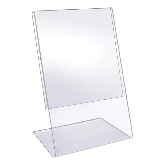 Display Mesa AcrÃlico Cristal A5 L Vertical Cardapio Pix Foto 1