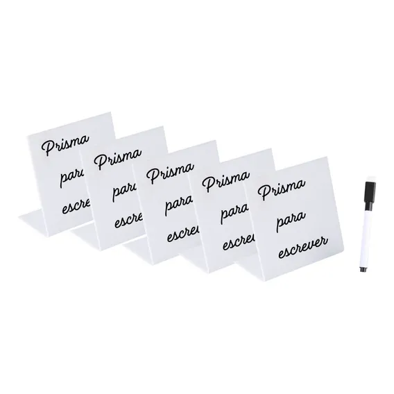 Display Mesa Buffet, Vitrine, Identificador - Kit 5 Peças Cor Branco Foto 1