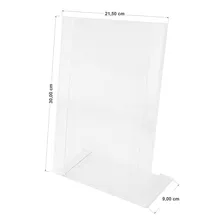Display Porta Folha AcrĂlico A4 L Vertical BalcĂŁo Mesa Foto mini 3