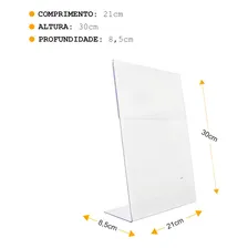 Display Porta Folha Sulfite A4 AcrÃlico Balcão Mesa Cardápio Foto mini 2