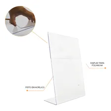 Display Porta Folha Sulfite A4 AcrÃlico Balcão Mesa Cardápio Foto mini 3