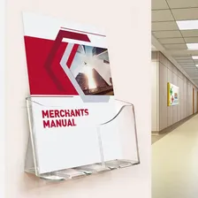 Display Porta Folheto AcrÃlico A6 Vertical Parede E Balcão Foto mini 4