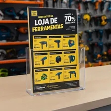Display Porta Folheto Em Acrílico A4 Vertical - 2 Peças Foto mini 4
