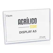 Display Pvc A5 Vertical (15x21cm) - 10 Peças Foto mini 4