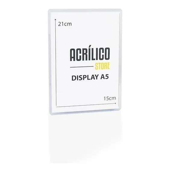 Display Pvc A5 Vertical (15x21cm) - 10 Peças Foto 1