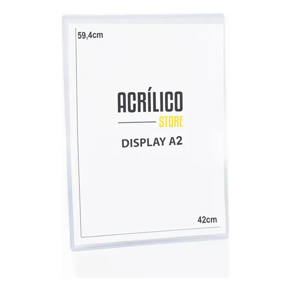 Display Transparente P/ Cartazes A2 (42x59,4cm) Foto 1