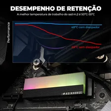 Dissipador Calor AlumÃnio Argb Gaveta Ssd M.2 Nvme 2280 Pc Foto mini 4