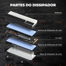 Dissipador Calor AlumÃnio Argb Gaveta Ssd M.2 Nvme 2280 Pc Foto mini 3