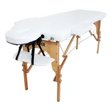 Divã Mala Dobrável C/ Orificio Mesa Maca Massagem Estetica Cor Branco Foto  mini 1