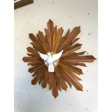 Divino Espirito Santo Duplo Decorativo 80cm Natural Foto mini  2