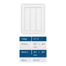 Divisor De Talheres Dt19 Ajustavel 367x485cm Branco Moldplas Foto mini  3