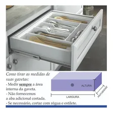 Divisor Gaveta Ajustavel Para Talheres 33,4x42,2cm Branco Foto mini 4