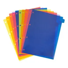 Divisória Fichário Colegial Com Visor Coloridas C/10 Foto mini 1