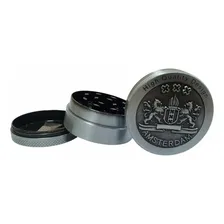 Dixavador De Metal Triturador Folha 3 Camadas 4cm Pequeno Cor Cinza Dixavador Brasão Leões Brasao Leoes Foto mini 3