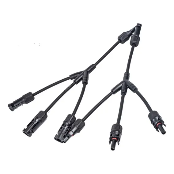 Dmti Conector Mc4 3 Vias Y Ligação Paralelo Painel Solar Par Foto 1