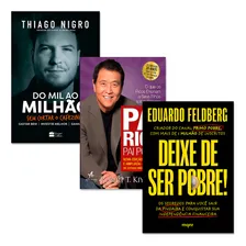 Do Mil Ao Milhão | Pai Rico Pai Pobre | Deixe De Ser Pobre: Kit Empreendedor, De Thiago Nigro | Robert Kiyosaki | Eduardo Feldberg. 1 Editorial Maquinaria Editorial, Tapa Mole En Português, 2023 Foto mini 1