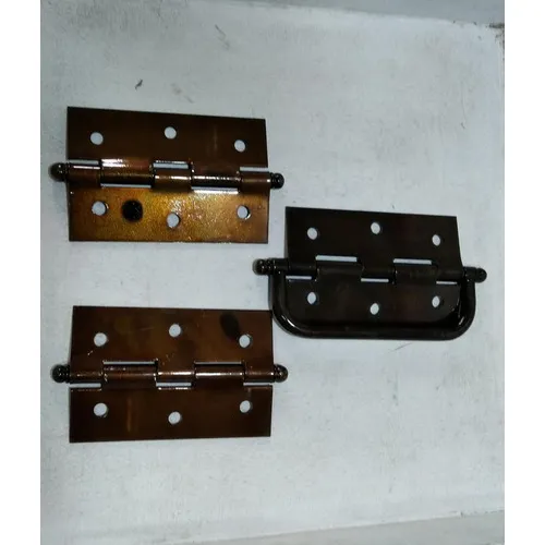 Dobradiça Com Alça Para Porta Camarão Ferro Oxidado 3 Peças Foto 1
