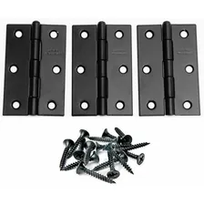 Dobradiça Ferro Preto 3 3 Pc [ 626306 ] - Uniao Foto  mini 1