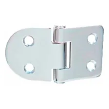 Dobradiça Inox 4 Furos Arredondada 39x37x2mm Foto mini 1