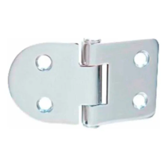 Dobradiça Inox 4 Furos Arredondada 39x37x2mm Foto 1
