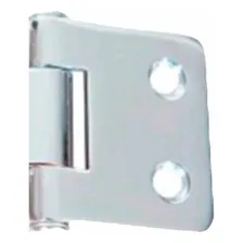 Dobradiça Inox 4 Furos Arredondada 39x37x2mm Foto mini 3