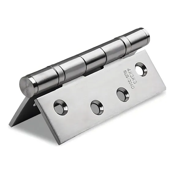 Dobradiça Inox Escovada 4x3 Com Rolamento Blindada Reforçada Foto 1