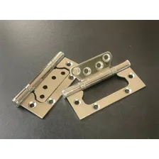 Dobradiça Inox Polido Sobrepor Carp 4 X 3 X 2.3mm Kit 21 Pçs Cromado Foto mini 4
