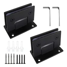 Dobradiça Inox Preta 180° 1012 Porta E Box Vid/vid Gv48 Poli Foto mini 4