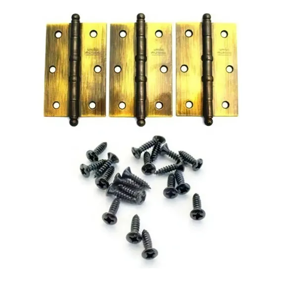 Dobradica Latao Antique 312 Canel 3 Pc [ 636509 ] Uniao Foto 1