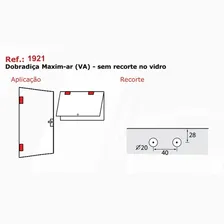 Dobradiça Maxim Ar Alumínio Vidro/alvenaria - 1132 Ou 1921 Foto mini  3