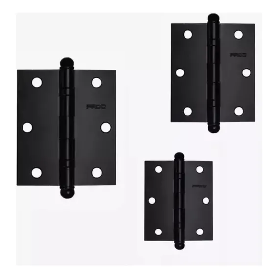 Dobradiça Pado Preto C/ Rolamento Porta 3025 Cartela C 3 Pçs Foto 1
