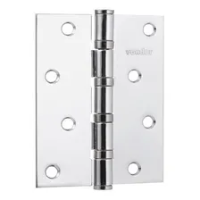 Dobradiça Para Porta 4 Aço Carbono Cromado Com 3 Peças - Vo Foto  mini 1