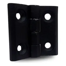 Dobradiça Plana Externa 50x50 180° Metal Zamac Cor Preta Foto mini 1