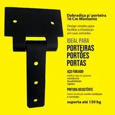 Dobradiça Portão Porteira Portão Baia Curral 16 Cm Montante Foto mini 4