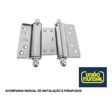 Dobradiça Vai Vem União Mundial 3 Polegada Cromada Bang Bang Foto mini 3