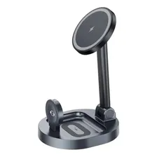 Dock Base Magsafe 3 Em 1 Para iPhone AirPods Apple Watch Cor Preto Foto mini 1