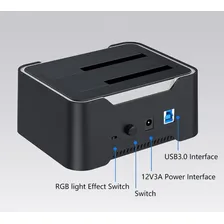 Dock Station Dual Hd Ssd Sata 2.5 E 3.5 Usb 3.0 Botão Clone Foto mini 4