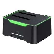 Dock Station Dual Hd Ssd Sata 2.5 E 3.5 Usb 3.0 Botão Clone Foto mini  3