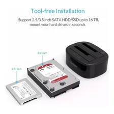 Dock Station Orico 2,5/3,5 2 Baias Usb Hd Sata/ssd - 6228us3 Foto mini 4