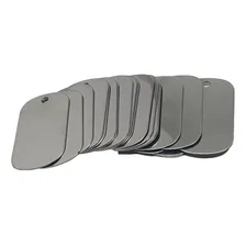 Dog Tag Militar Placas Para Gravação Em Inox 304 100u Cor Cinza Foto mini 1