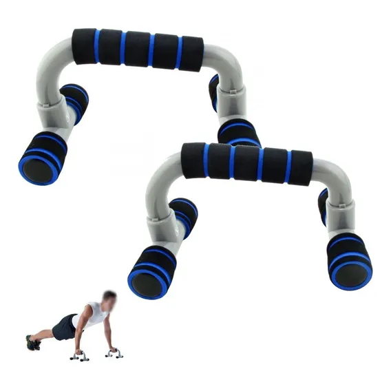 Dois Apoios Para Flexão Simples Azul Com Base Antiderrapante Foto 1