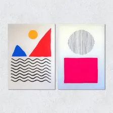 Dois Lindos Quadros Pintados A Mão Para Decorar Ambientes Foto mini 2