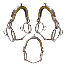 Doma Cortadeira Freio Bridão Argolão Inox Cavalo Foto mini 2