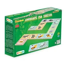 Dominó Animais Da Selva Brinquedo Infantil Educativo Junges Foto  mini 1