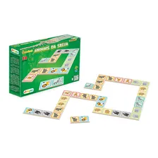 Dominó Animais Da Selva Brinquedo Infantil Educativo Junges Foto mini  3