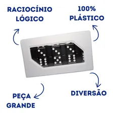 Dominó Grosso Profissional Jumbo Resistente Peça Preta Foto mini  3