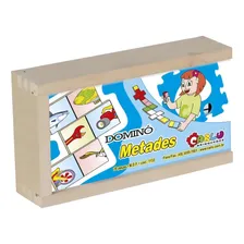 Dominó Metades 28 Peças Madeira 1133 Carlu Foto mini 1