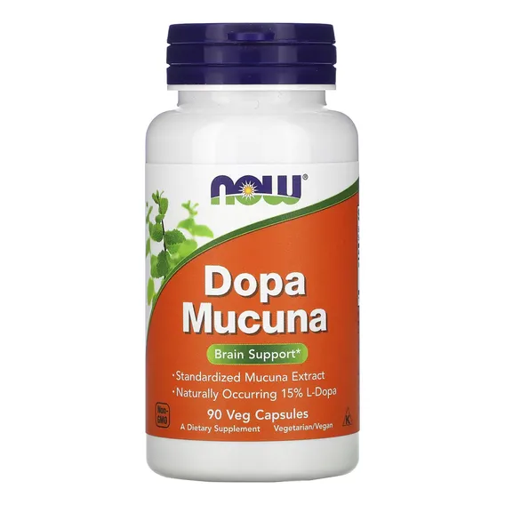 Dopa Mucuna Now Foods 90 Cápsulas Vegetarianas Foto 1