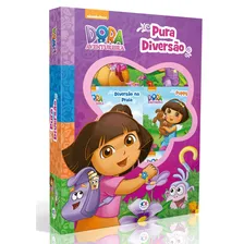 Dora, a Aventureira - Pura diversão, de Cultural, Ciranda. Box com janela com 6 Editorial Ciranda Cultural Editora E Distribuidora Ltda., capa dura em português, 2016 Foto mini 1